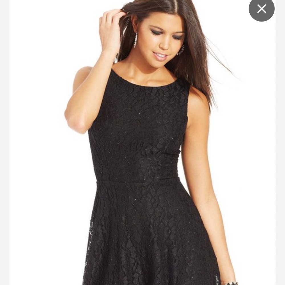 Speechless Juniors' Glittered Lace Dress, Created for Macy's
